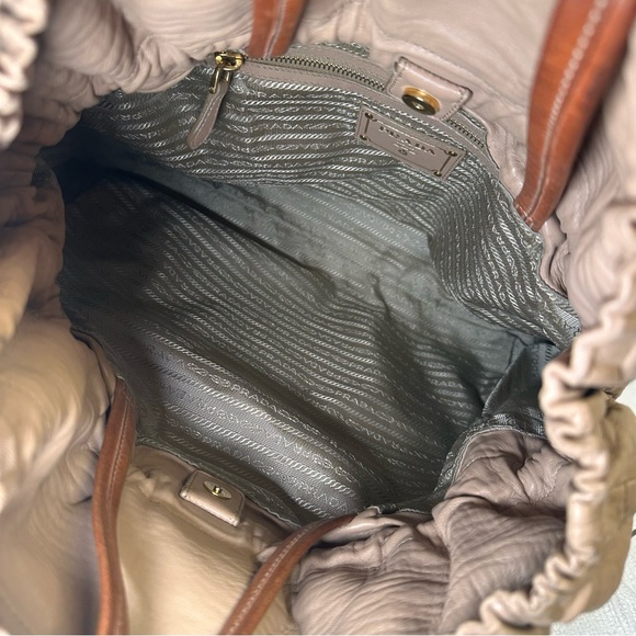Prada Nappa Leather Drawstring Tote - Picture 11 of 14